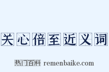 关心倍至近义词是什么意思的图片